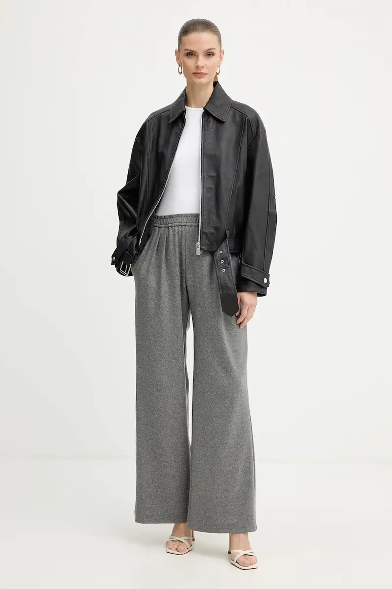 giacca in pelle colore nero 105793 A2U7 miniatura 2