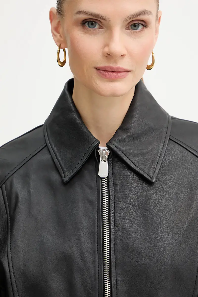 giacca in pelle colore nero 105793 A2U7 miniatura 4