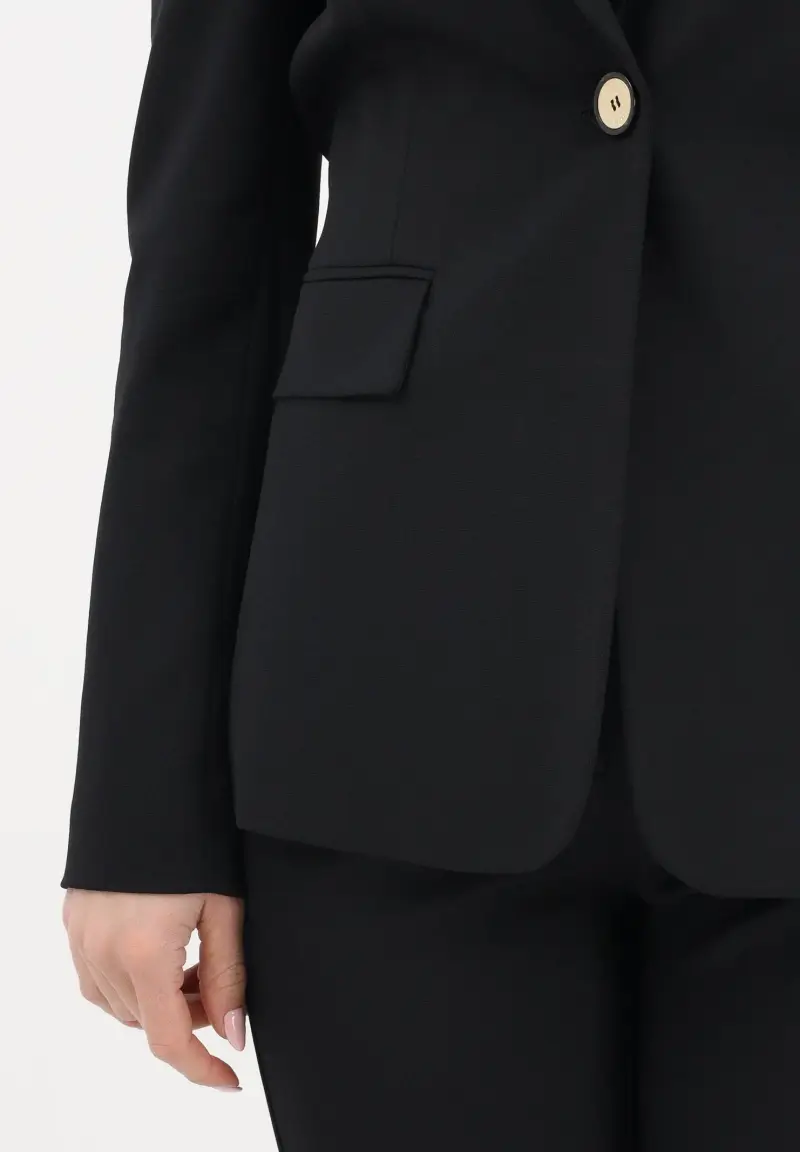 Giacca monopetto nera da donna miniatura 3