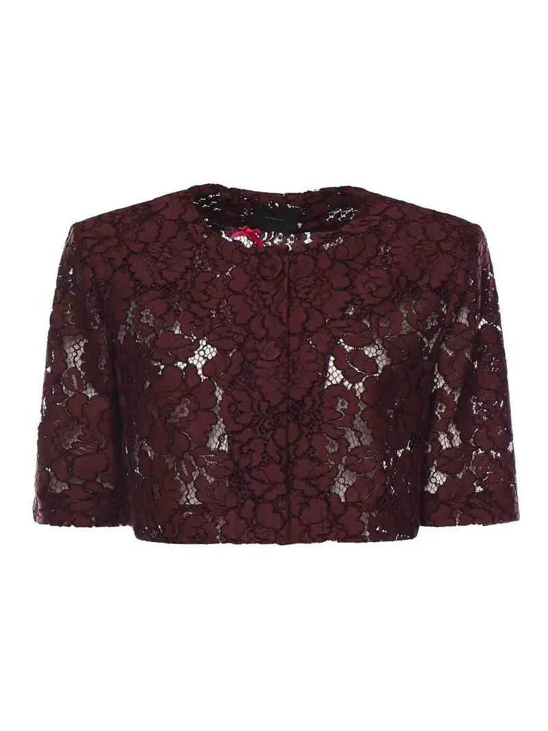 Giacca Spencer in pizzo Viola