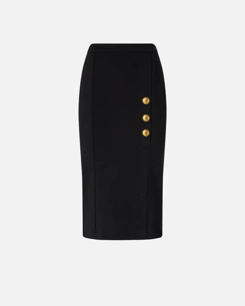 GIARDINIERA GONNA PUNTO STOFFA FW25 NERO LIMOUSINE