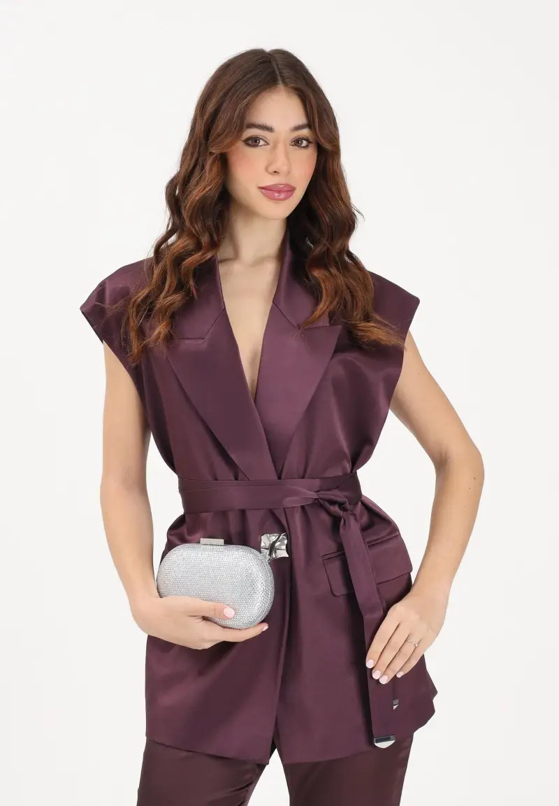 Pinko Gilet Donna Bordeaux 4246228 miniatura 2