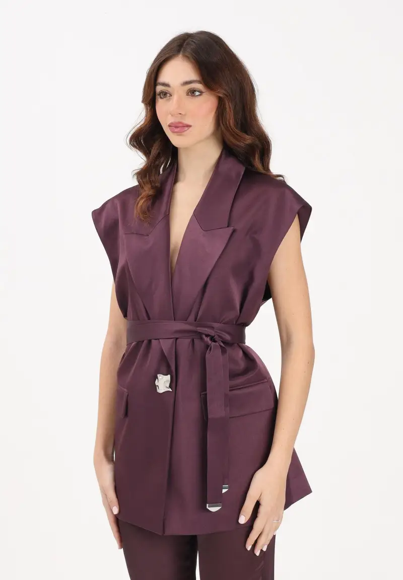 Pinko Gilet Donna Bordeaux 4246228