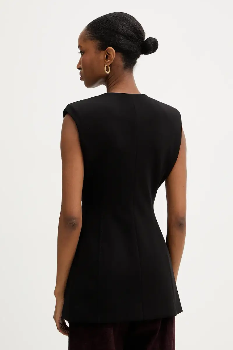 gilet colore nero 106070 A04I miniatura 3