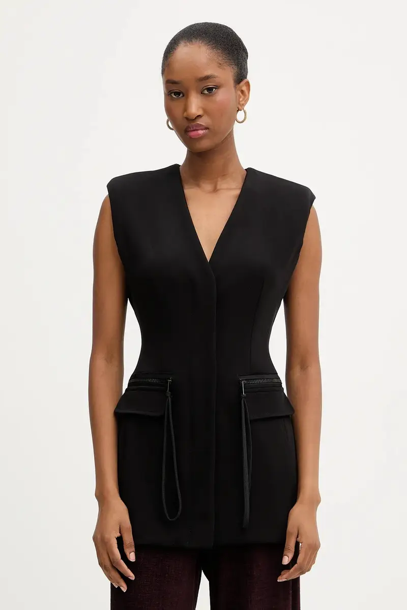 gilet colore nero 106070 A04I miniatura 4