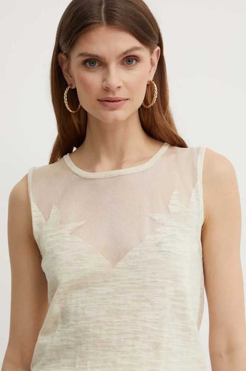 Pinko Gilet Donna Beige 3568917 miniatura 4