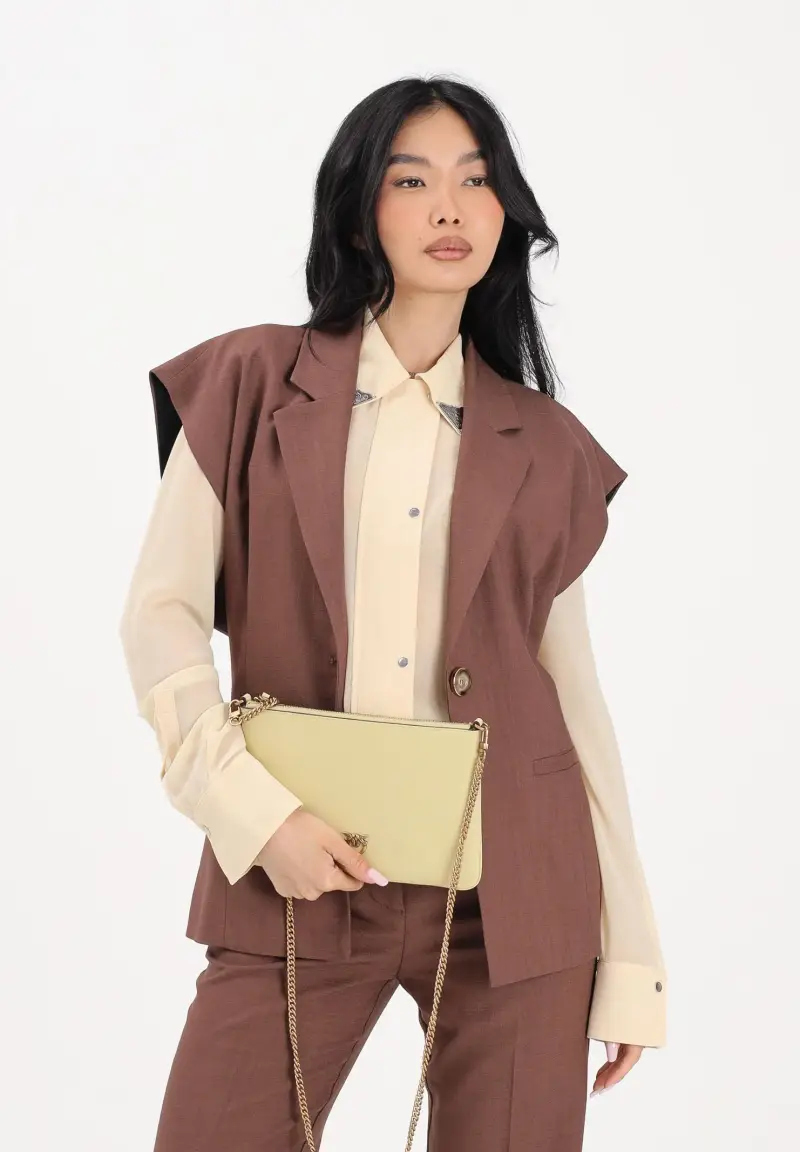 Gilet marrone da donna miniatura 2