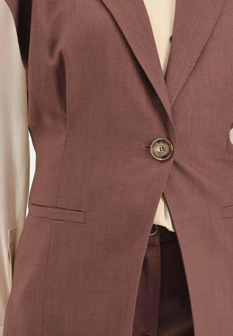 Gilet marrone da donna miniatura 3