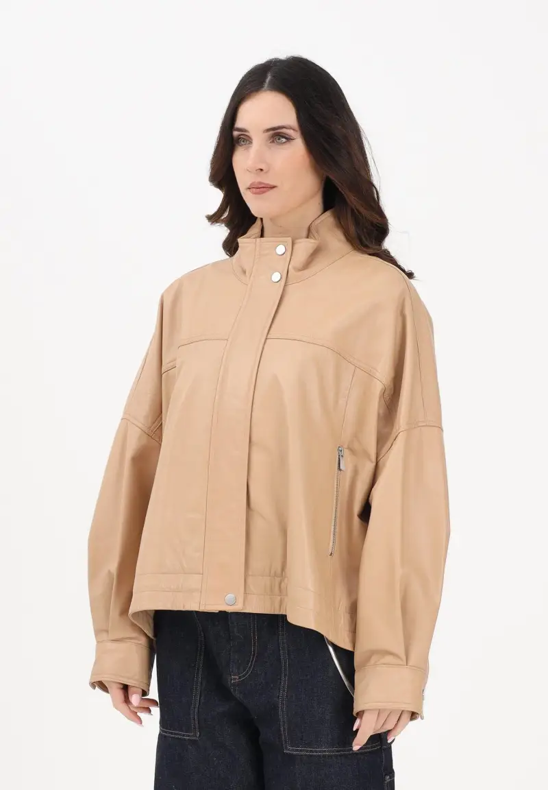Giubbotto in pelle BAILEE BLOUSON beige da donna