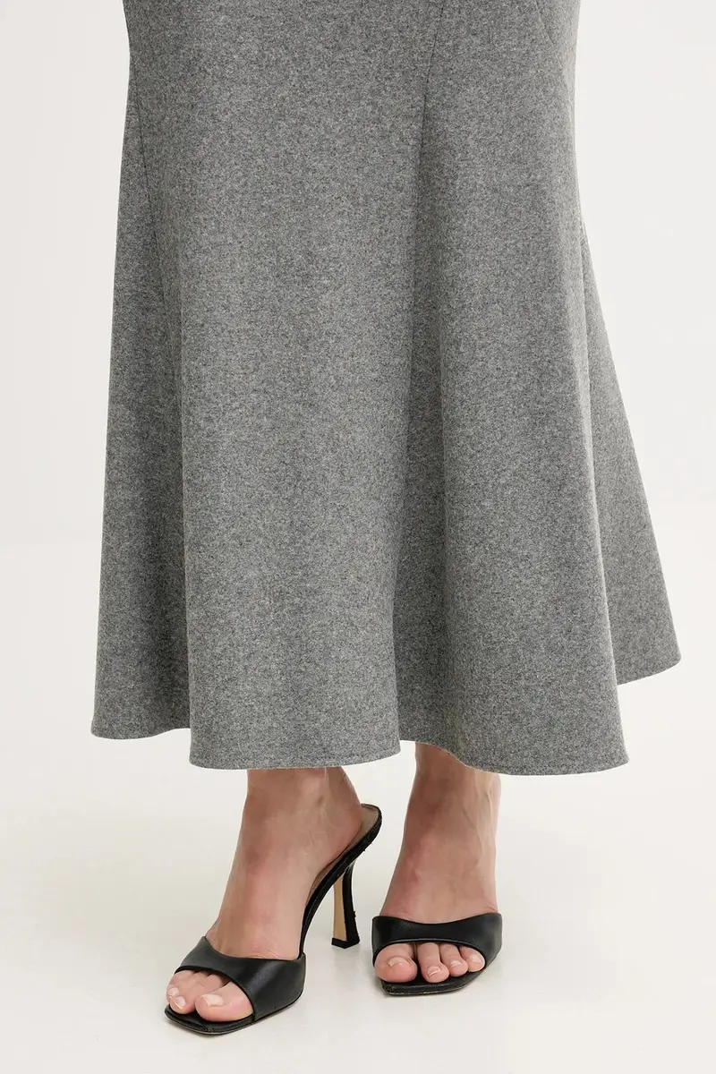 gonna con lana Grigio miniatura 4