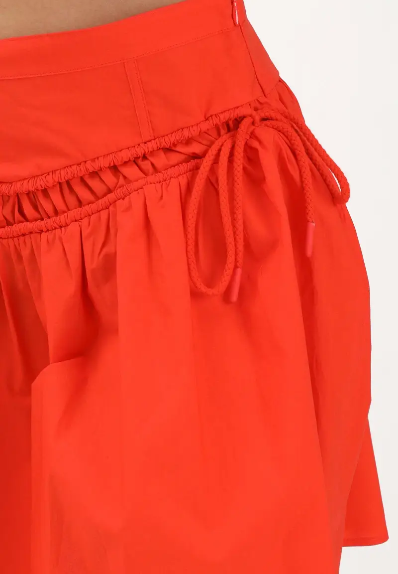 Gonna corta arancione da donna miniatura 3