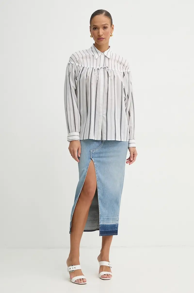 gonna di jeans colore blu 104628 A2EA miniatura 2