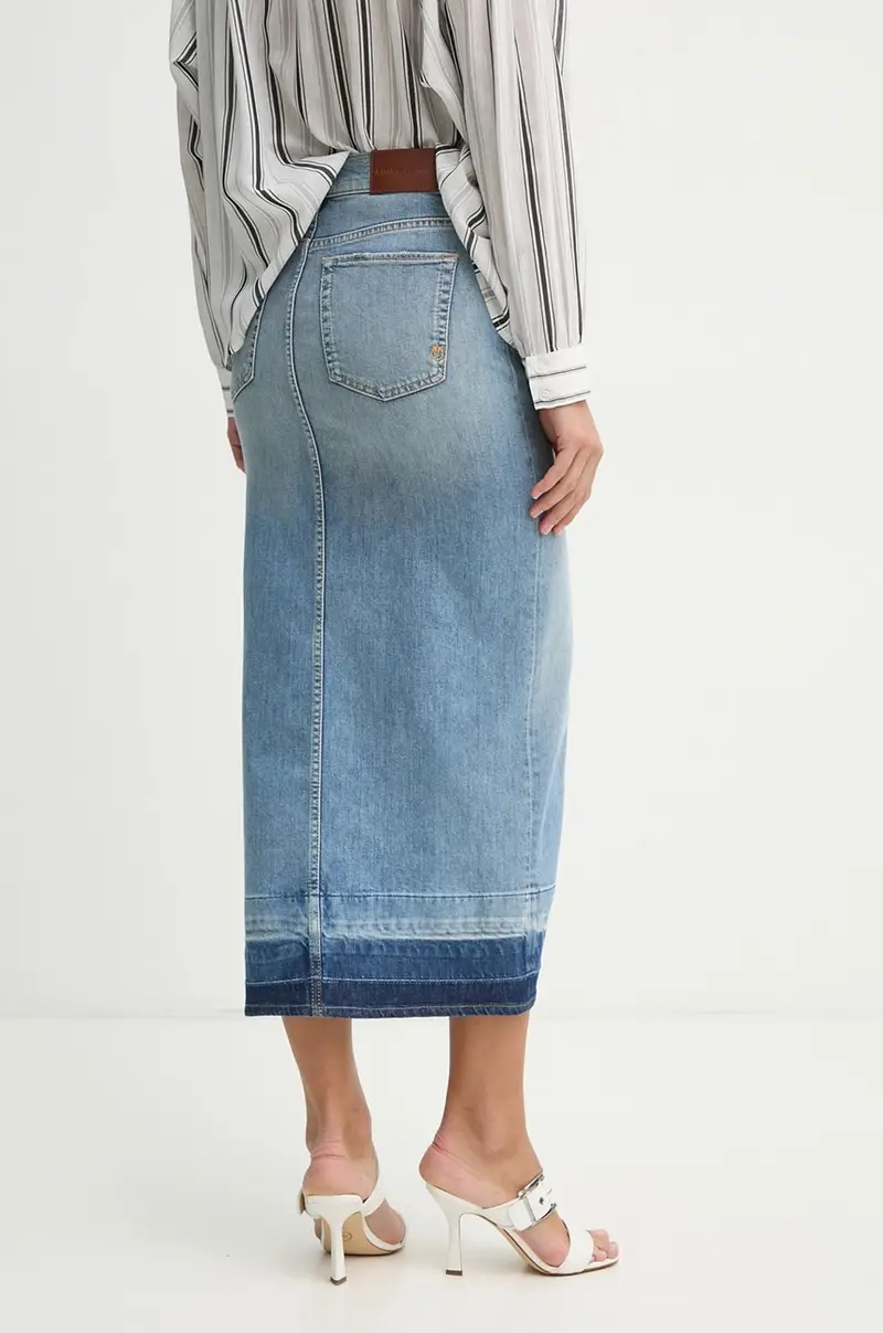 gonna di jeans colore blu 104628 A2EA miniatura 3