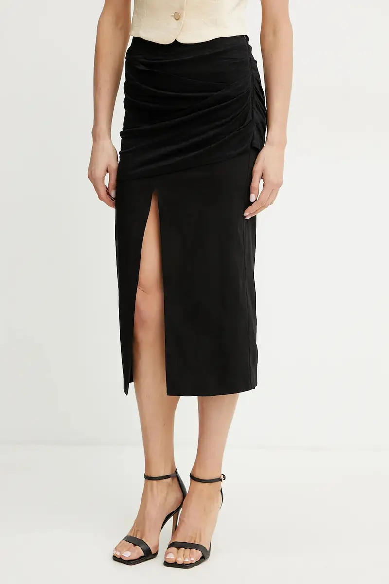 gonna di lino colore nero 104835 A2GF