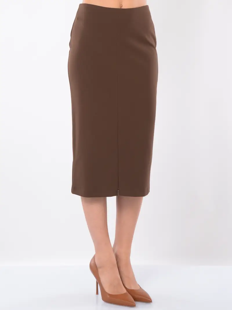 gonna lunga da donna Pinko a tubino con zip MARRON