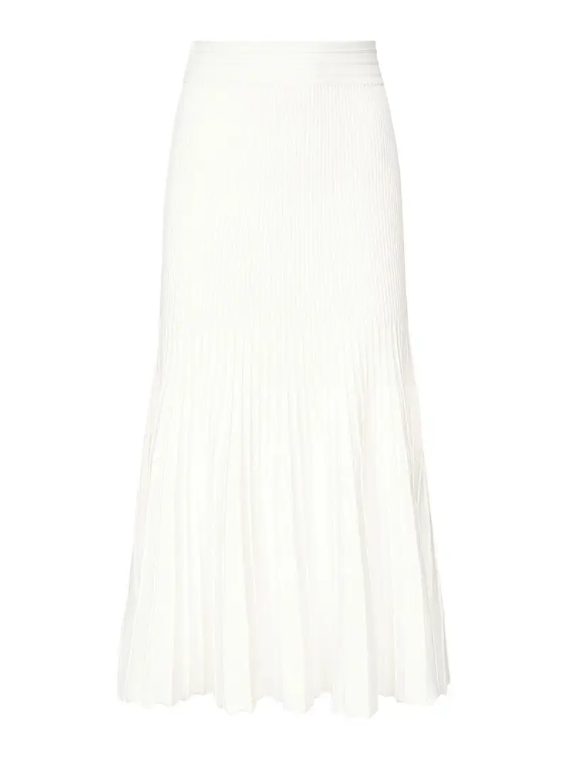 Gonna midi a pieghe Bianco