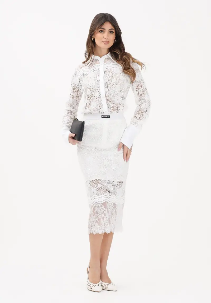 Gonna midi HARMONIE bianca da donna miniatura 2