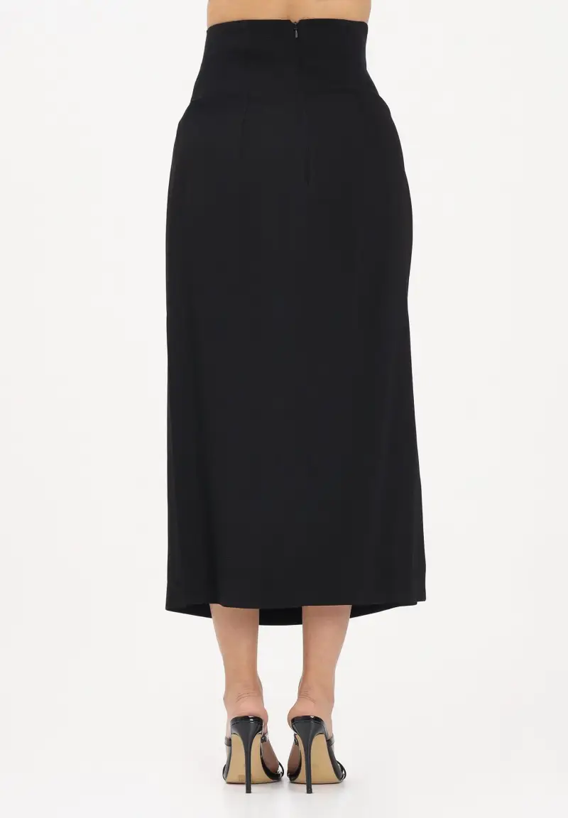 Gonna midi nera da donna miniatura 3