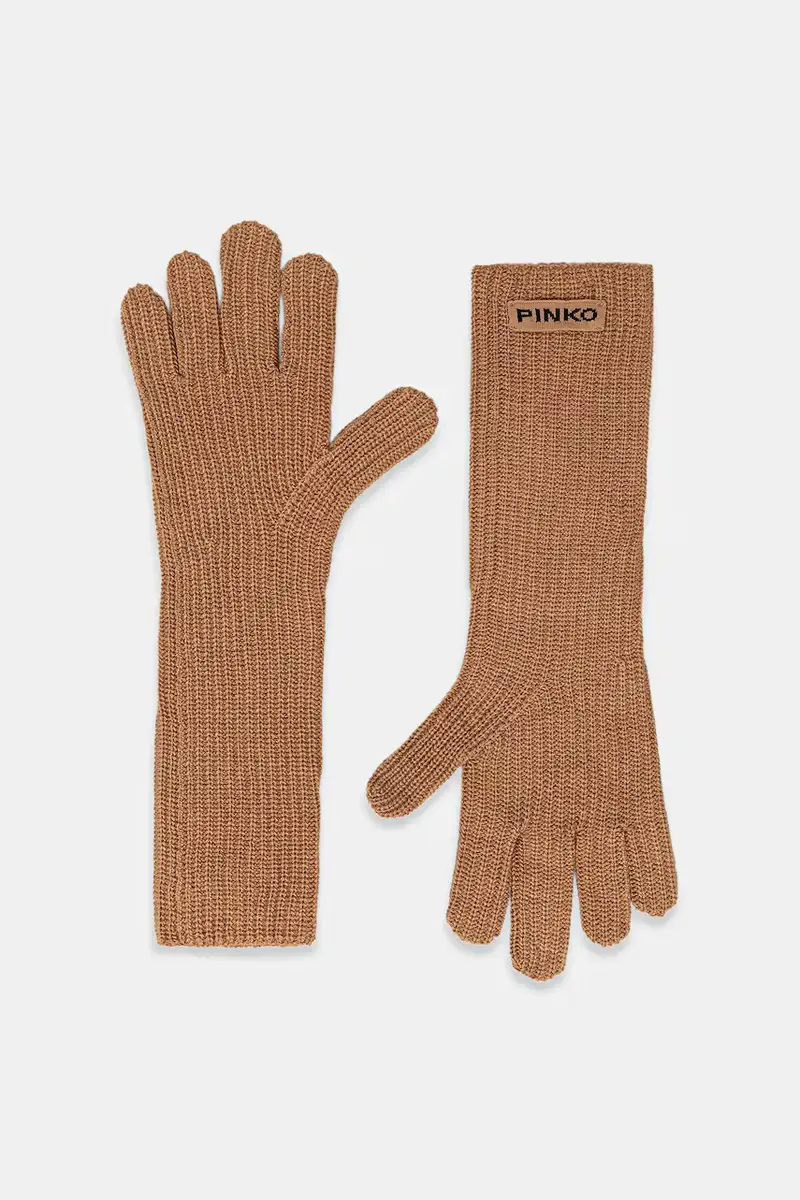 guanti con lana colore marrone 105997 A2Z4