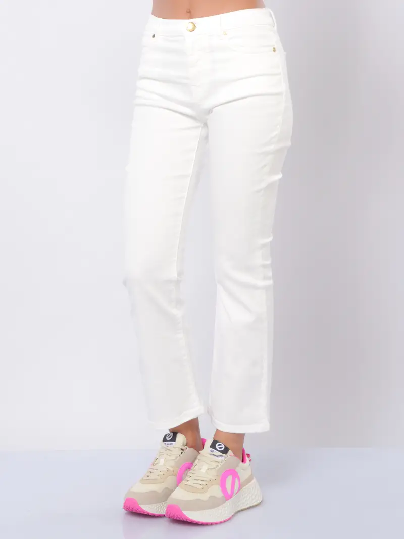 jeans da donna Pinko Brenda Bootcut white Bianco