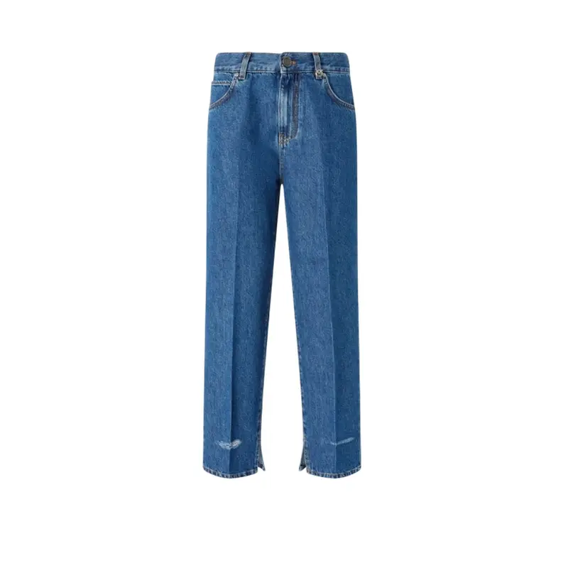 jeans donna pinko - lovely loose soft ocean - blu BLUE