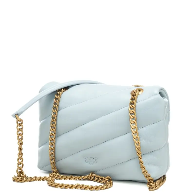 love bag baby puff in vera pelle azzurro miniatura 2