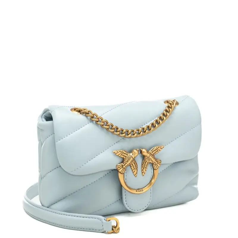 love bag baby puff in vera pelle azzurro miniatura 3