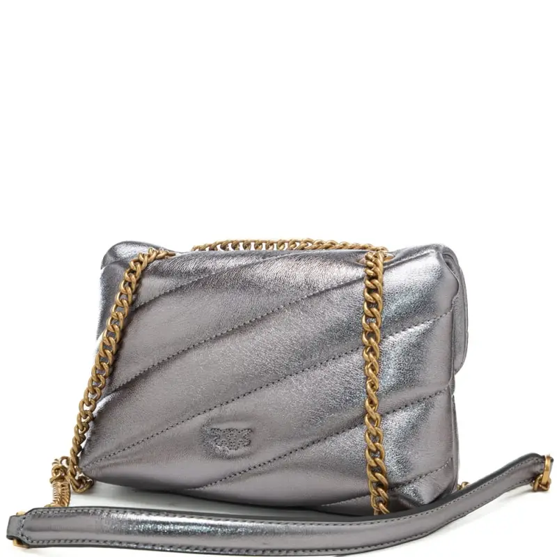 love bag baby puff in vera pelle laminata miniatura 2