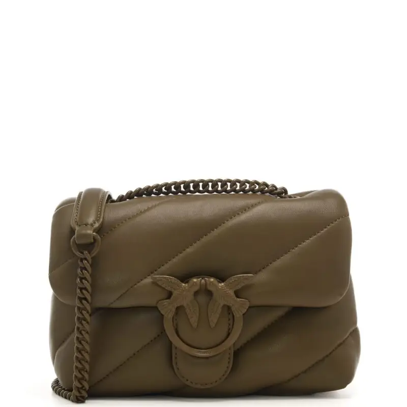 Pinko love bag mini puff maxi quilt verde piantagione