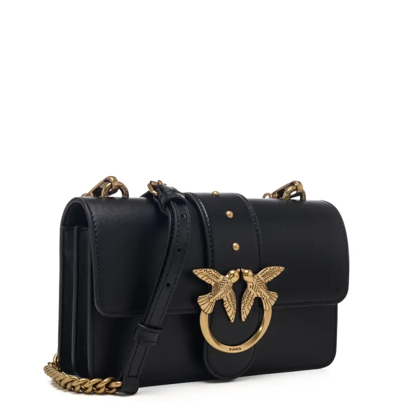 love one mini in pelle nera miniatura 2