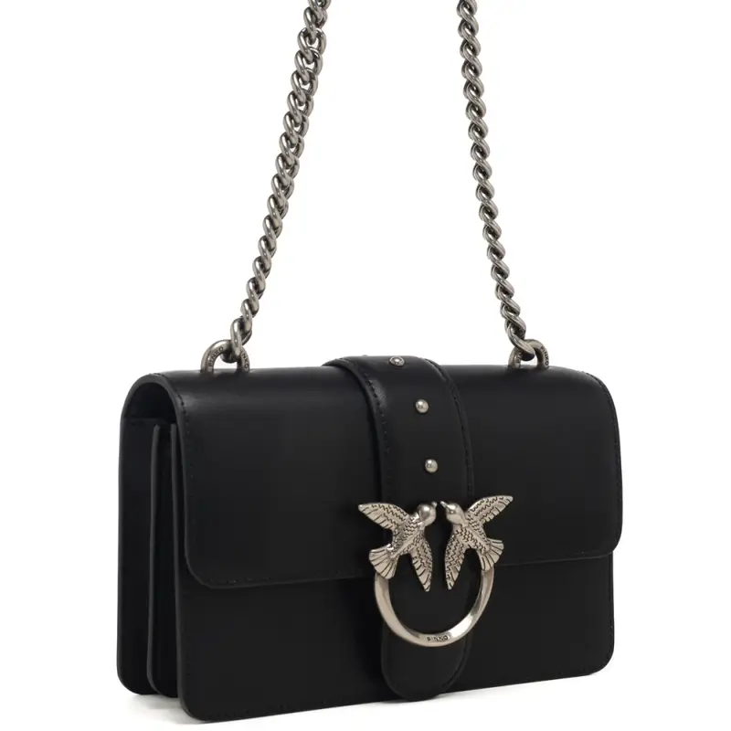 love one mini in pelle nero acciaio miniatura 2