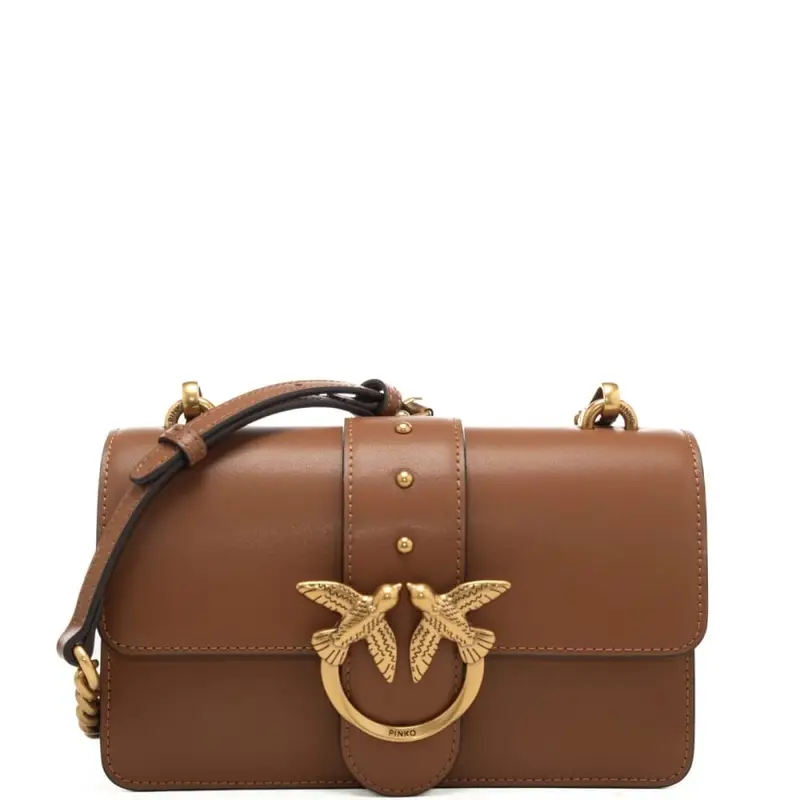 love one mini in vera pelle marrone