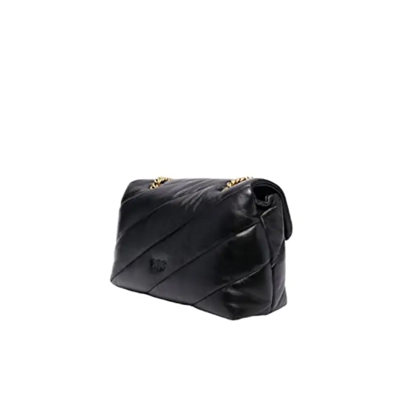 PINKO Love Puff Classic Cl Sheep Nap Nero Antique Gold Taglia Unica miniatura 2