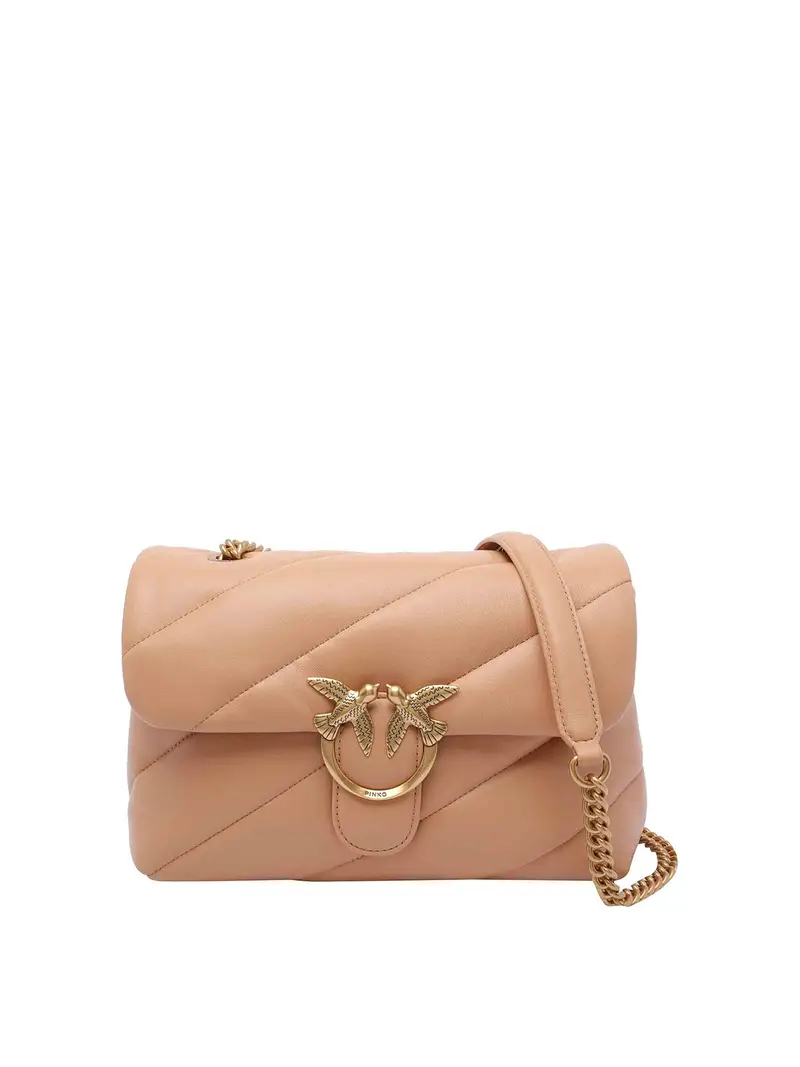 Love Puff Classic Crossbody Bag Beige