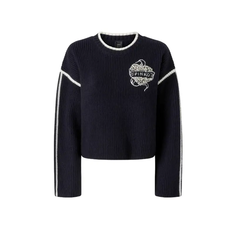 maglie donna pinko - alicudi maglia cordonetto 100 - blu BLUE