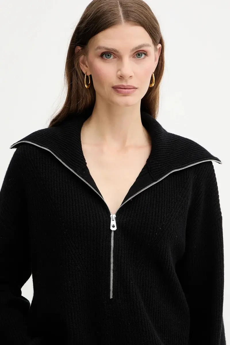 maglione con lana colore nero 105448 A2Q9 miniatura 4