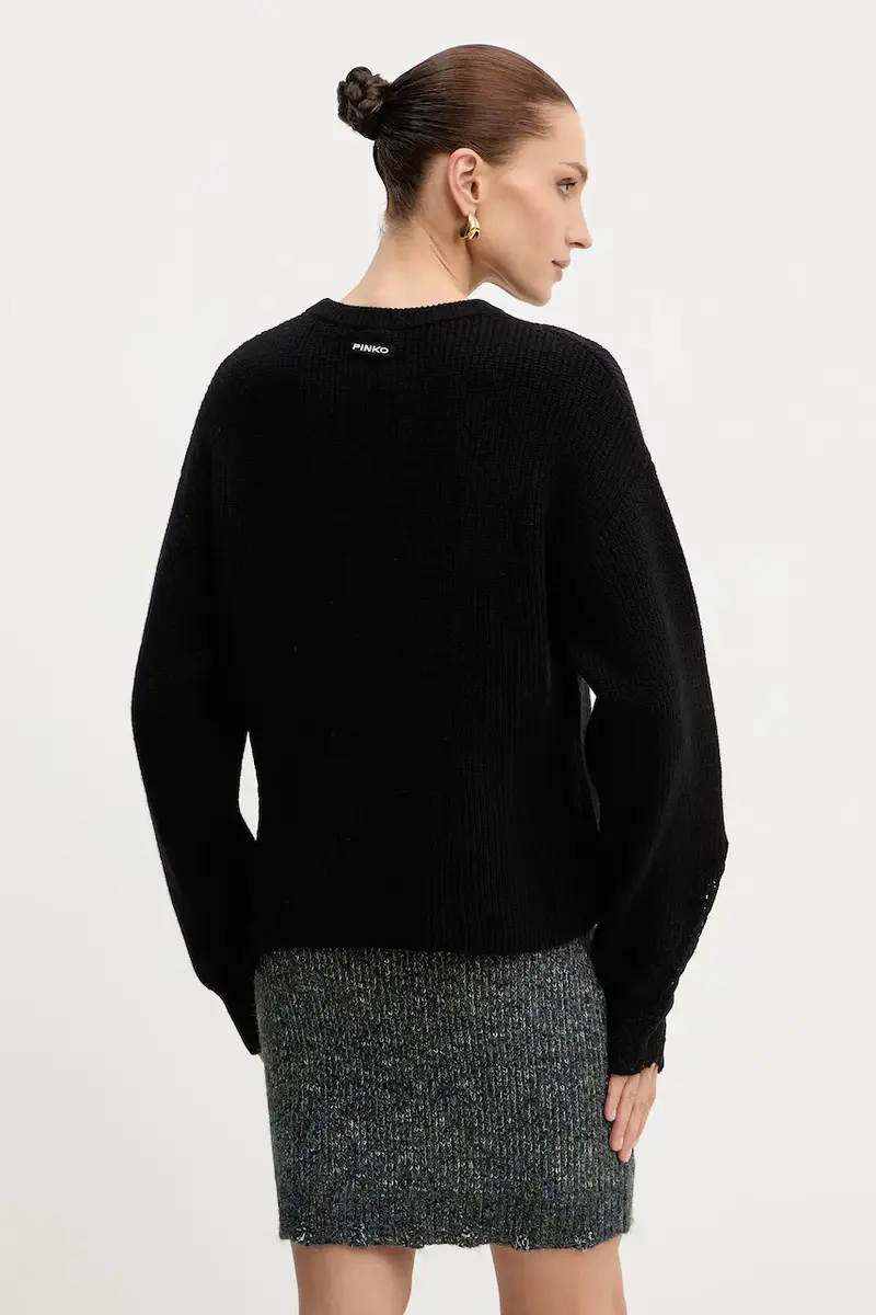 maglione con lana colore nero 105505 A2R1 miniatura 3