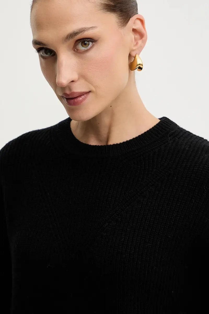 maglione con lana colore nero 105505 A2R1 miniatura 4