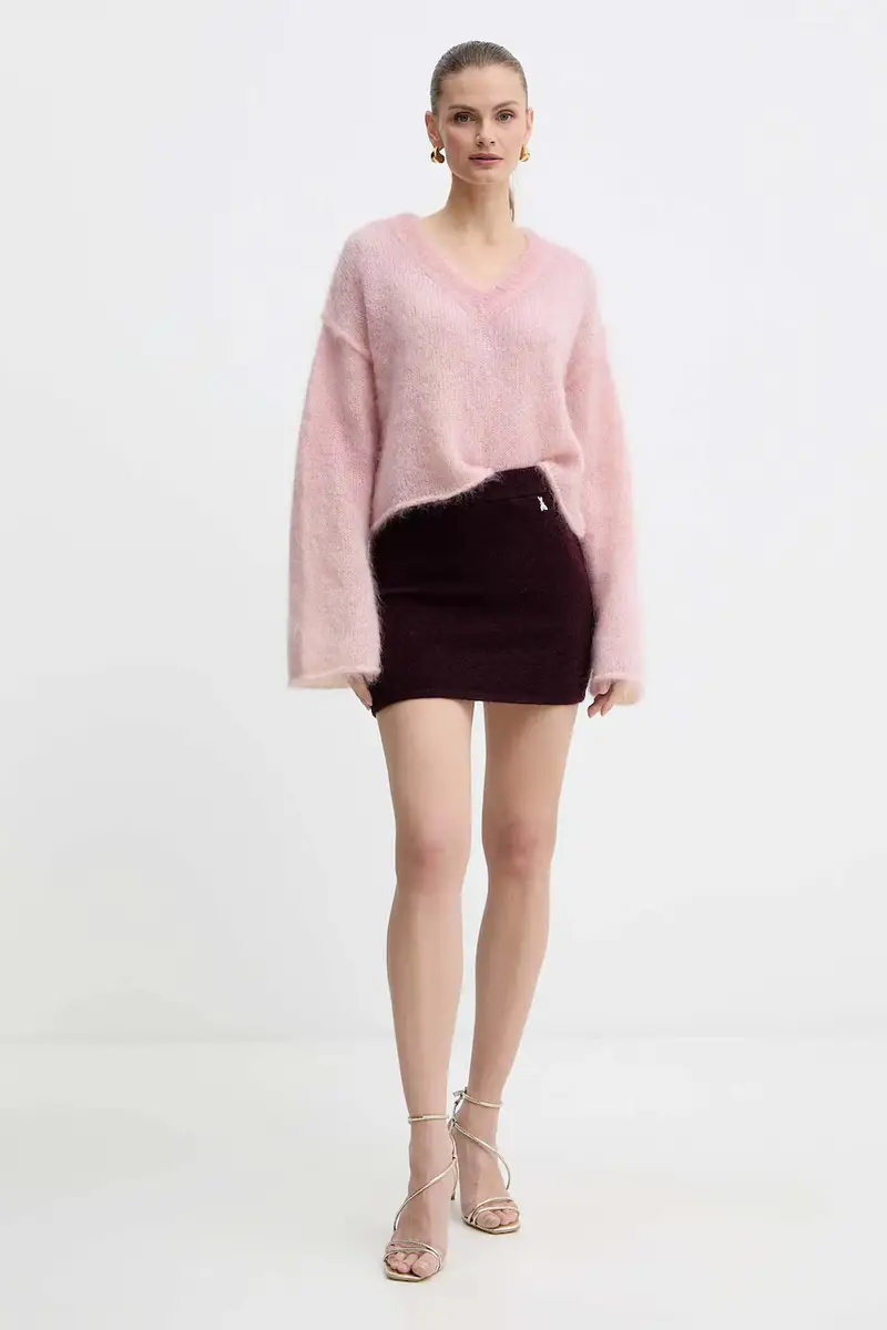 maglione con mohair colore rosa 105945 A2YF miniatura 2