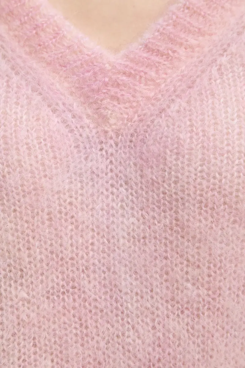 maglione con mohair colore rosa 105945 A2YF miniatura 5