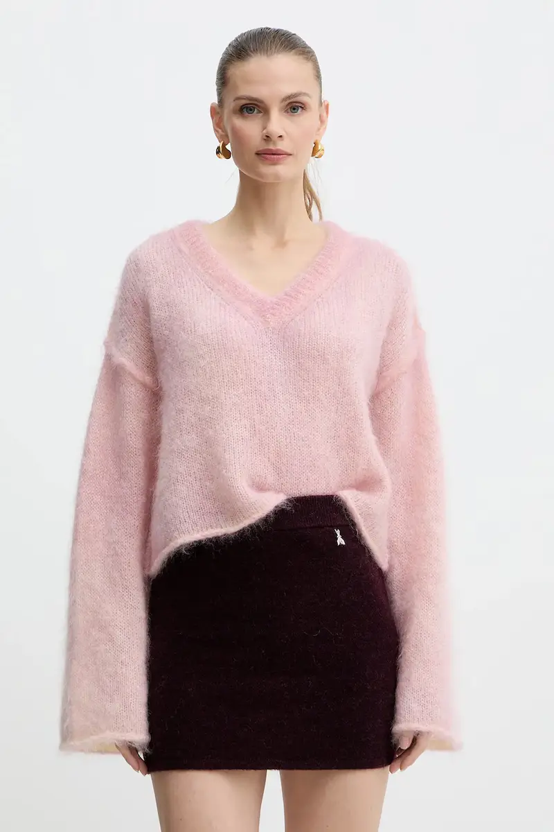 maglione con mohair colore rosa 105945 A2YF