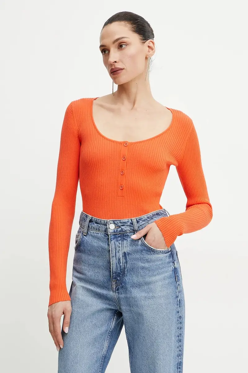 maglione di seta donna colore arancione 104809 A1KW