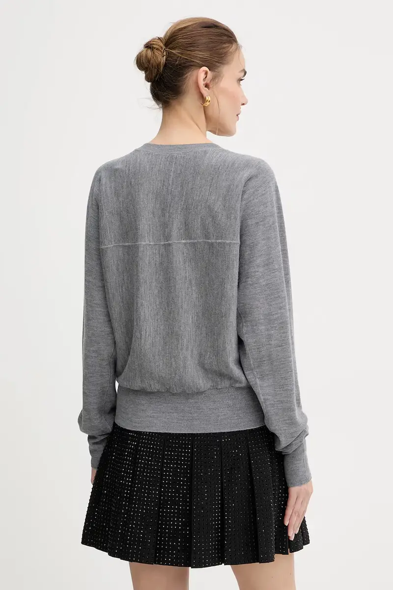 maglione donna colore grigio 105417 A18M miniatura 3