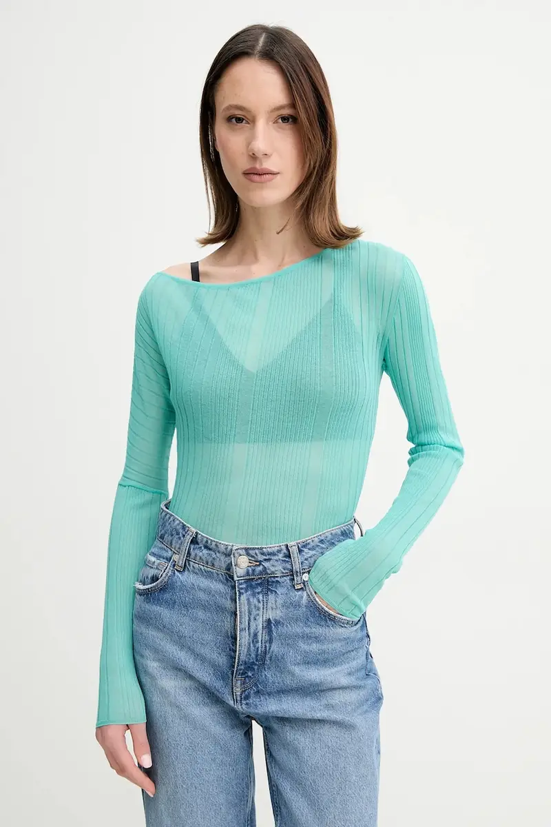 maglione donna colore turchese 104766 A1ND