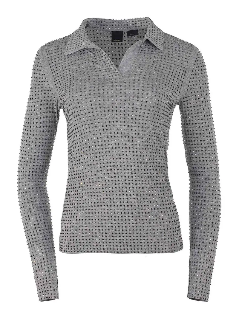 Maglione fatto di maglia viscosa mista Grigio