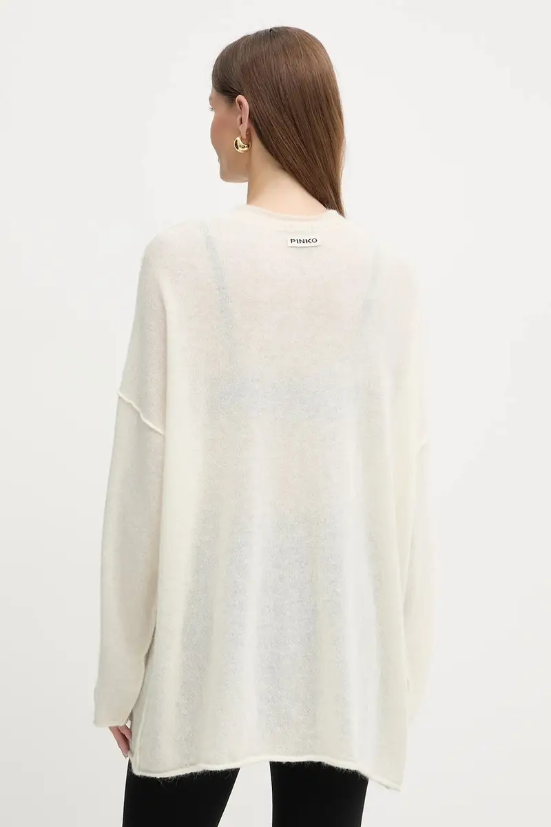 maglione in lana donna colore beige 105749 A2UN miniatura 3