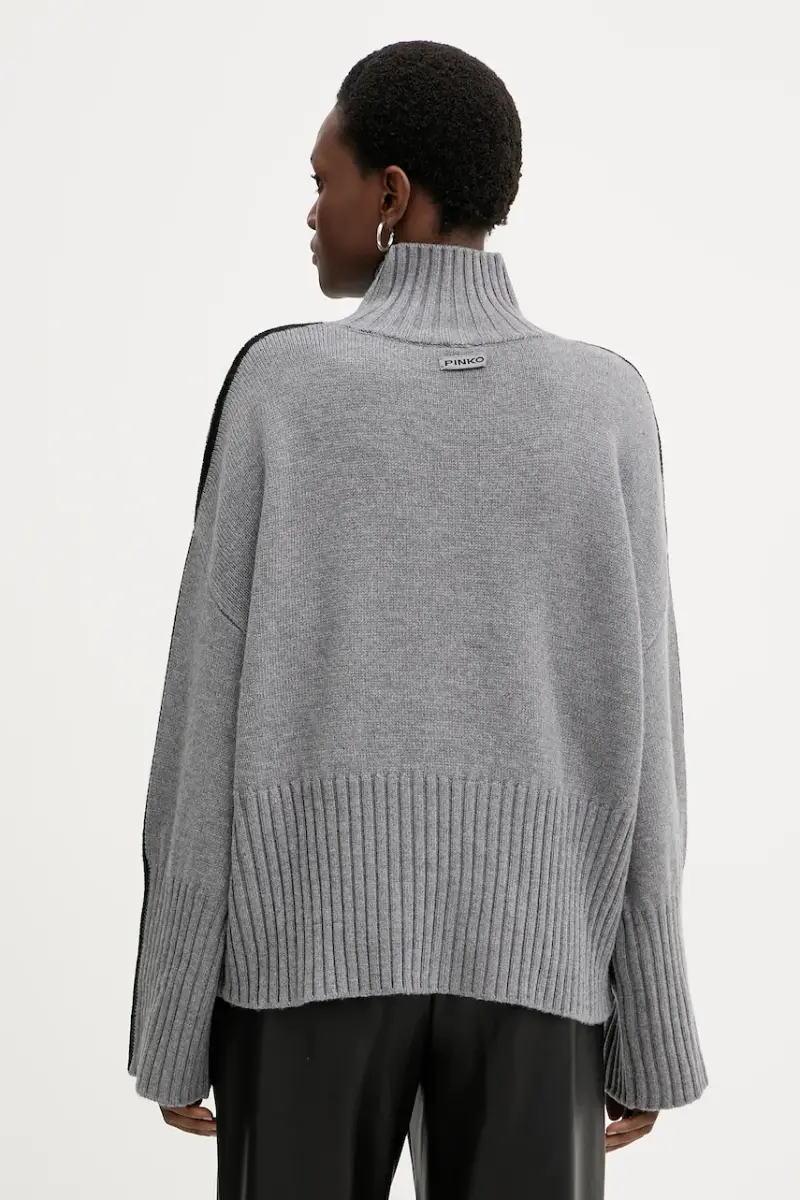 maglione in lana donna colore grigio 105396 A2PL miniatura 3