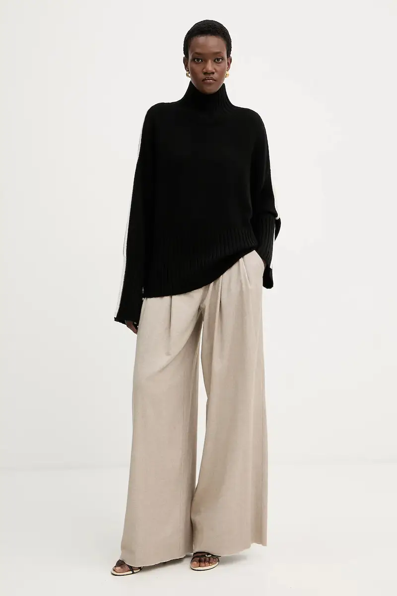 maglione in lana donna colore nero 105396 A2PL miniatura 2