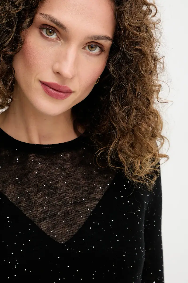 maglione in lana donna colore nero 105398 A2PM miniatura 4