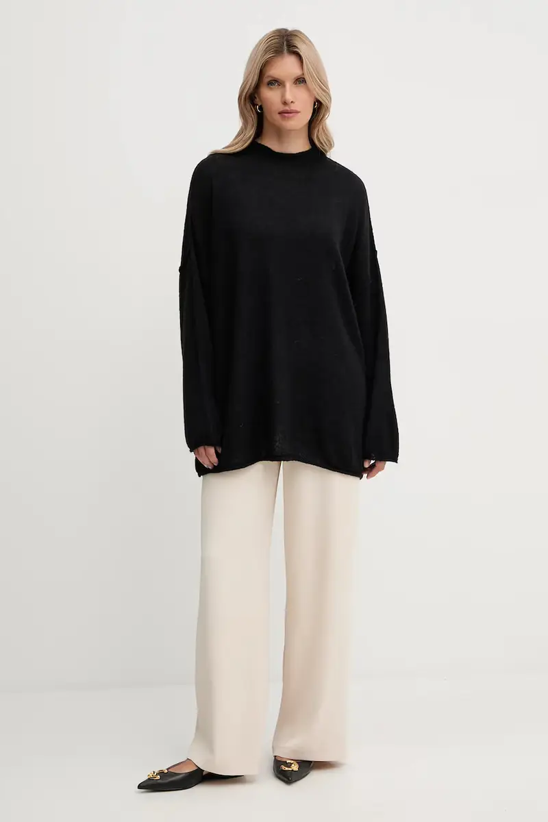 maglione in lana donna colore nero 105749 A2UN miniatura 2